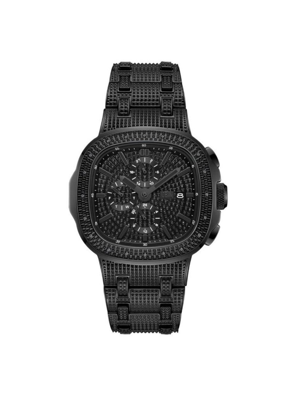 NWT JBW Heist GMT Quartz Black Dial Unisex Watch